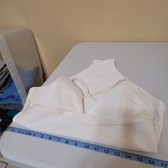 Womens H&M Red & White‎ Ribbed One-Piece Swimsuits Lot Size Sexy Summer Tropical - Picture 3 of 8